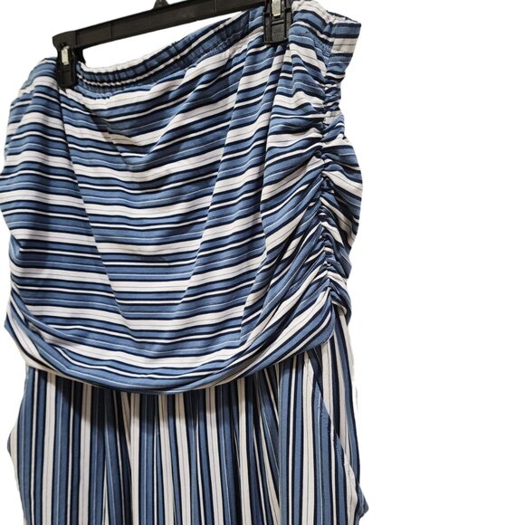 J for Justify Jumpsuit Women's Size 3X Striped Tube Top Wide Leg - Picture 10 of 12